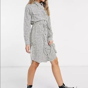 ASOS Brave Soul midi belted button up collared shirt dress Small
